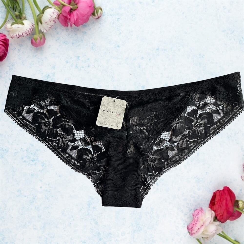 Free People underwear bikini panty undies floral lace tanga lingerie intimates